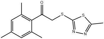 1-mesityl-2-[(5-methyl-1,3,4-thiadiazol-2-yl)sulfanyl]ethanone Structure