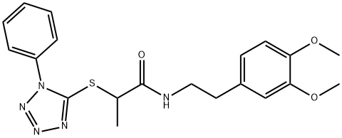 N-[2-(3,4-dimethoxyphenyl)ethyl]-2-[(1-phenyl-1H-tetraazol-5-yl)sulfanyl]propanamide,540515-69-3,结构式