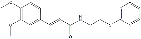 3-(3,4-dimethoxyphenyl)-N-[2-(2-pyridinylsulfanyl)ethyl]acrylamide Structure