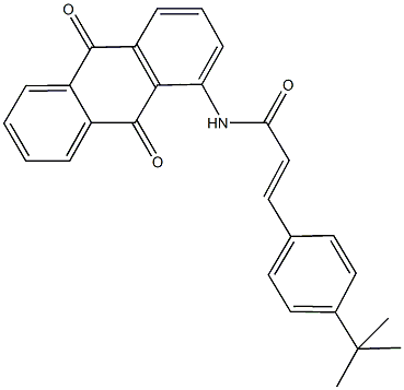 3-(4-tert-butylphenyl)-N-(9,10-dioxo-9,10-dihydro-1-anthracenyl)acrylamide Struktur