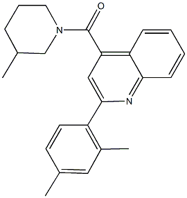 2-(2,4-dimethylphenyl)-4-[(3-methyl-1-piperidinyl)carbonyl]quinoline Struktur