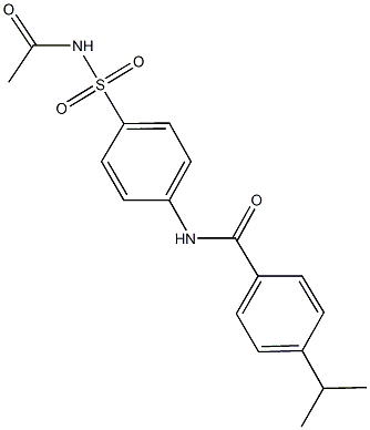 N-{4-[(acetylamino)sulfonyl]phenyl}-4-isopropylbenzamide Struktur