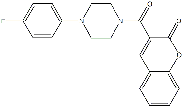3-{[4-(4-fluorophenyl)-1-piperazinyl]carbonyl}-2H-chromen-2-one Structure