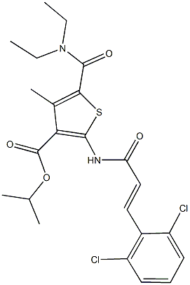 541536-26-9 isopropyl 2-{[3-(2,6-dichlorophenyl)acryloyl]amino}-5-[(diethylamino)carbonyl]-4-methyl-3-thiophenecarboxylate