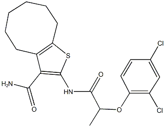 541541-78-0 2-{[2-(2,4-dichlorophenoxy)propanoyl]amino}-4,5,6,7,8,9-hexahydrocycloocta[b]thiophene-3-carboxamide