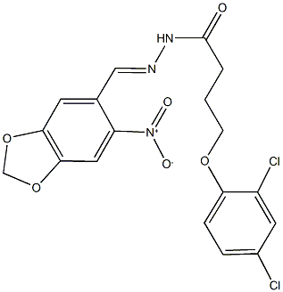 4-(2,4-dichlorophenoxy)-N'-({6-nitro-1,3-benzodioxol-5-yl}methylene)butanohydrazide|