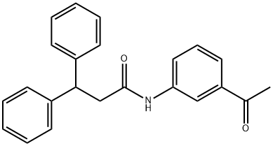 N-(3-acetylphenyl)-3,3-diphenylpropanamide Struktur