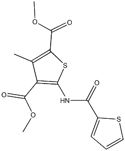 544427-02-3 dimethyl 3-methyl-5-[(2-thienylcarbonyl)amino]-2,4-thiophenedicarboxylate