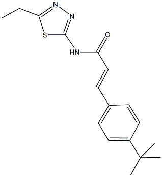3-(4-tert-butylphenyl)-N-(5-ethyl-1,3,4-thiadiazol-2-yl)acrylamide Structure