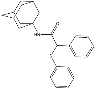 N-(1-adamantyl)-2-phenyl-2-(phenylsulfanyl)acetamide Struktur
