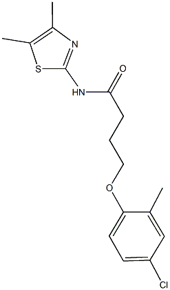 544460-24-4 4-(4-chloro-2-methylphenoxy)-N-(4,5-dimethyl-1,3-thiazol-2-yl)butanamide