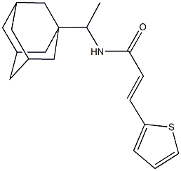 N-[1-(1-adamantyl)ethyl]-3-(2-thienyl)acrylamide Struktur