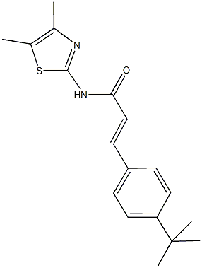3-(4-tert-butylphenyl)-N-(4,5-dimethyl-1,3-thiazol-2-yl)acrylamide 结构式
