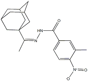 N'-[1-(1-adamantyl)ethylidene]-4-nitro-3-methylbenzohydrazide 结构式