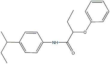 N-(4-sec-butylphenyl)-2-phenoxybutanamide,544684-10-8,结构式