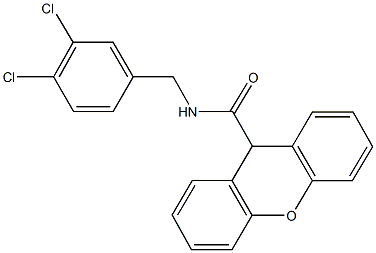 N-(3,4-dichlorobenzyl)-9H-xanthene-9-carboxamide Structure