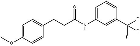 3-(4-methoxyphenyl)-N-[3-(trifluoromethyl)phenyl]propanamide Struktur