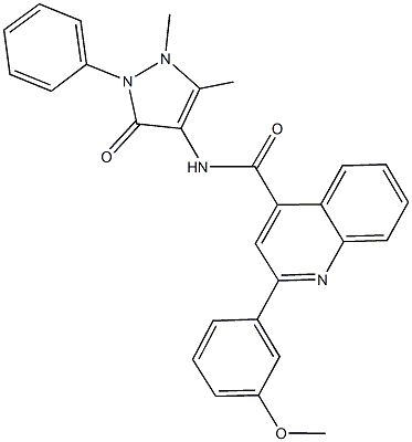 545353-00-2 N-(1,5-dimethyl-3-oxo-2-phenyl-2,3-dihydro-1H-pyrazol-4-yl)-2-(3-methoxyphenyl)-4-quinolinecarboxamide