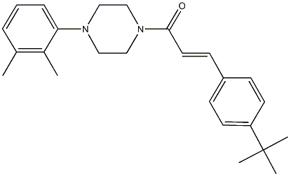 1-[3-(4-tert-butylphenyl)acryloyl]-4-(2,3-dimethylphenyl)piperazine Struktur