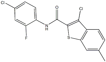 545385-70-4 3-chloro-N-(4-chloro-2-fluorophenyl)-6-methyl-1-benzothiophene-2-carboxamide