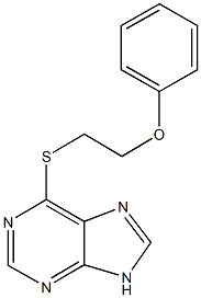 phenyl 2-(9H-purin-6-ylsulfanyl)ethyl ether Structure