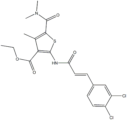 546098-52-6 ethyl 2-{[3-(3,4-dichlorophenyl)acryloyl]amino}-5-[(dimethylamino)carbonyl]-4-methyl-3-thiophenecarboxylate