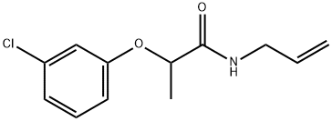 N-allyl-2-(3-chlorophenoxy)propanamide 化学構造式