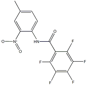 2,3,4,5,6-pentafluoro-N-{2-nitro-4-methylphenyl}benzamide Structure