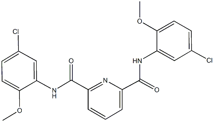 N~2~,N~6~-bis(5-chloro-2-methoxyphenyl)-2,6-pyridinedicarboxamide Structure