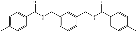4-methyl-N-(3-{[(4-methylbenzoyl)amino]methyl}benzyl)benzamide Struktur