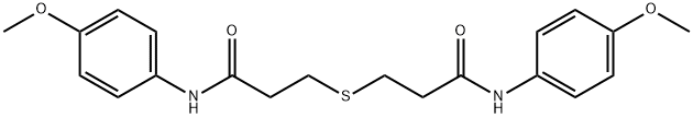 3-{[3-(4-methoxyanilino)-3-oxopropyl]sulfanyl}-N-(4-methoxyphenyl)propanamide Struktur