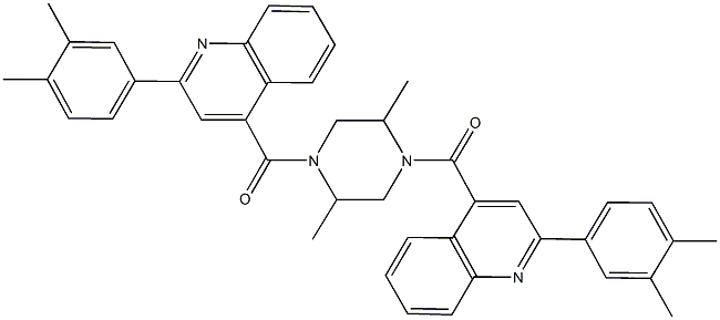 547748-36-7 2-(3,4-dimethylphenyl)-4-[(4-{[2-(3,4-dimethylphenyl)-4-quinolinyl]carbonyl}-2,5-dimethyl-1-piperazinyl)carbonyl]quinoline