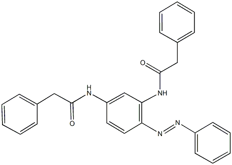 2-phenyl-N-[3-[(phenylacetyl)amino]-4-(phenyldiazenyl)phenyl]acetamide Struktur