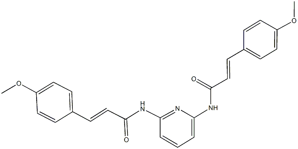 3-(4-methoxyphenyl)-N-(6-{[3-(4-methoxyphenyl)acryloyl]amino}-2-pyridinyl)acrylamide Struktur