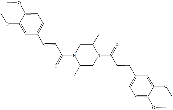 1,4-bis[3-(3,4-dimethoxyphenyl)acryloyl]-2,5-dimethylpiperazine Structure