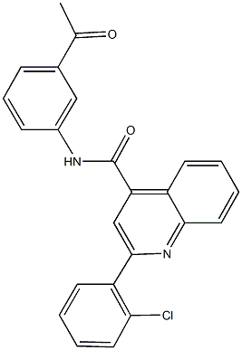 N-(3-acetylphenyl)-2-(2-chlorophenyl)-4-quinolinecarboxamide Struktur