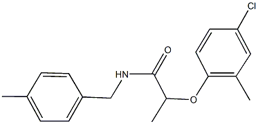 2-(4-chloro-2-methylphenoxy)-N-(4-methylbenzyl)propanamide Struktur