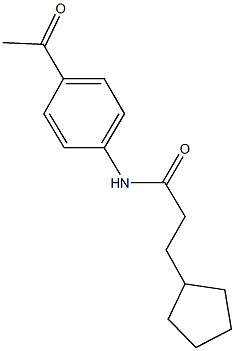 N-(4-acetylphenyl)-3-cyclopentylpropanamide|