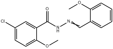 5-chloro-2-methoxy-N'-(2-methoxybenzylidene)benzohydrazide Structure