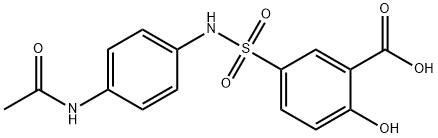 5-{[4-(acetylamino)anilino]sulfonyl}-2-hydroxybenzoic acid Struktur