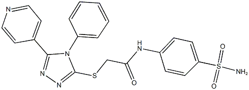 N-[4-(aminosulfonyl)phenyl]-2-{[4-phenyl-5-(4-pyridinyl)-4H-1,2,4-triazol-3-yl]sulfanyl}acetamide Structure