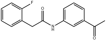 N-(3-acetylphenyl)-2-(2-fluorophenyl)acetamide Struktur