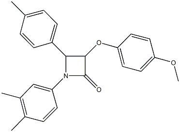 571162-26-0 1-(3,4-dimethylphenyl)-3-(4-methoxyphenoxy)-4-(4-methylphenyl)-2-azetidinone
