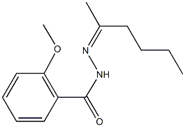 2-methoxy-N'-(1-methylpentylidene)benzohydrazide Struktur