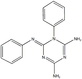 1-phenyl-6-(phenylimino)-1,6-dihydro-1,3,5-triazine-2,4-diamine Structure