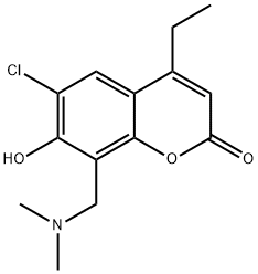 6-chloro-8-[(dimethylamino)methyl]-4-ethyl-7-hydroxy-2H-chromen-2-one Structure