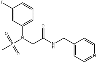 2-[3-fluoro(methylsulfonyl)anilino]-N-(4-pyridinylmethyl)acetamide Structure