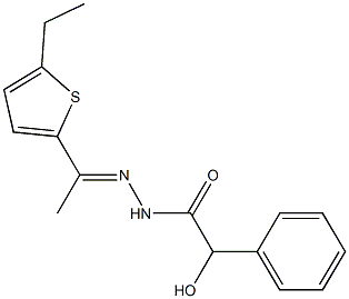 N'-[1-(5-ethyl-2-thienyl)ethylidene]-2-hydroxy-2-phenylacetohydrazide,573996-93-7,结构式