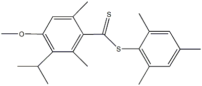 mesityl 3-isopropyl-4-methoxy-2,6-dimethylbenzenecarbodithioate Struktur