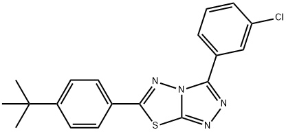 6-(4-tert-butylphenyl)-3-(3-chlorophenyl)[1,2,4]triazolo[3,4-b][1,3,4]thiadiazole 结构式